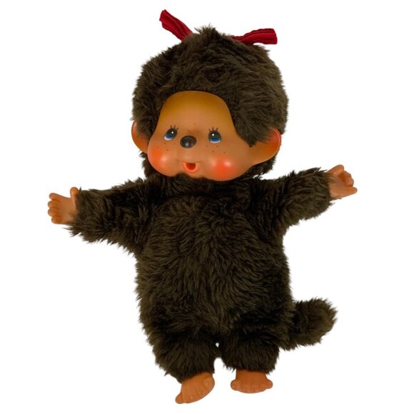 Vintage 1974 Monchhichi Hand Puppet By Sekiguchi Brown Plush Thumb Sucking - Picture 1 of 7